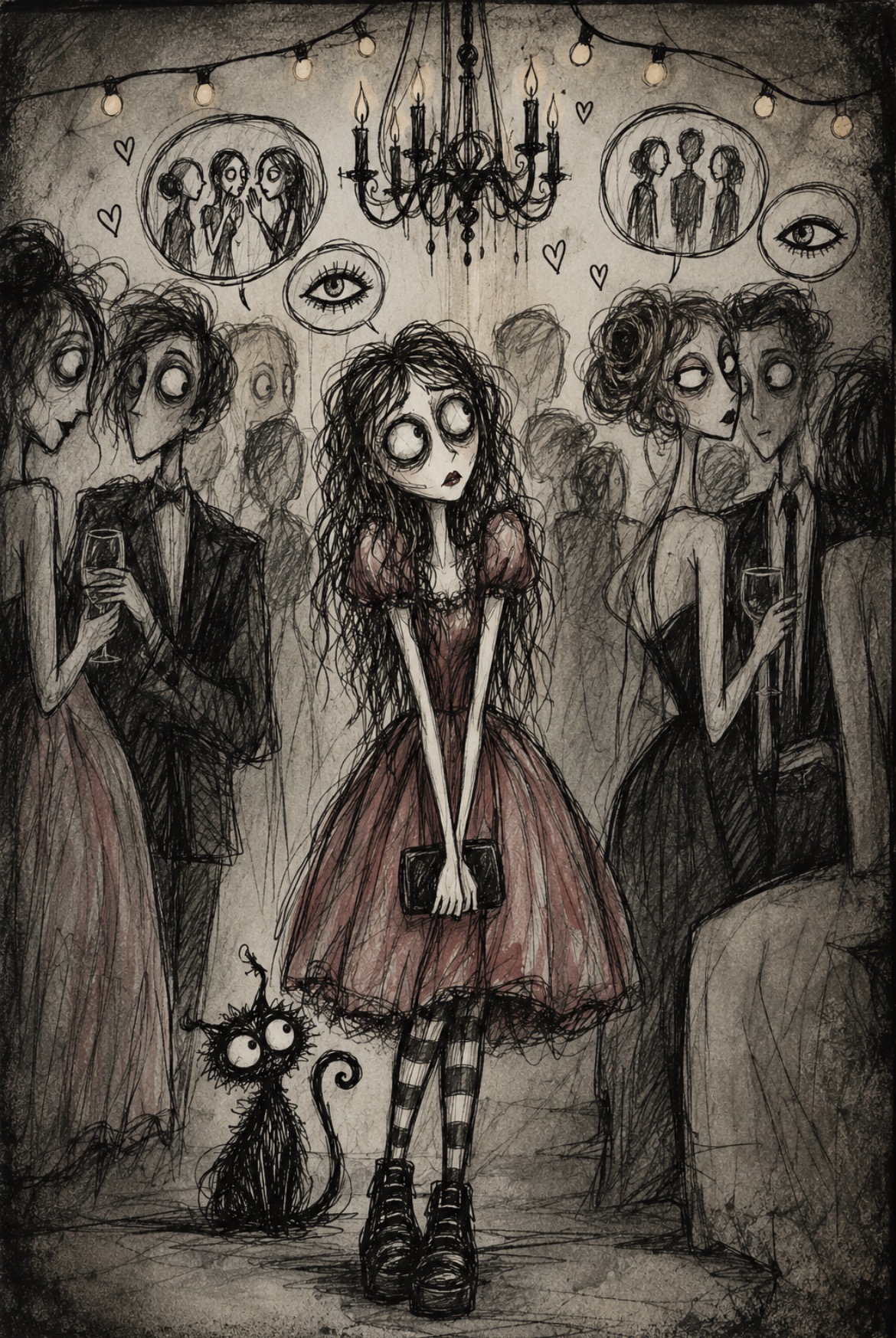 Social anxiety and fear of being judged at a crowded social gathering
